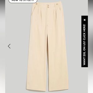 Madewell Harlow wide leg pants